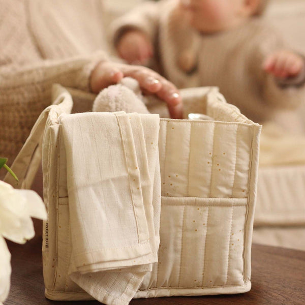 Quilted Nappy Caddy Organiser (Wild Chamomile)