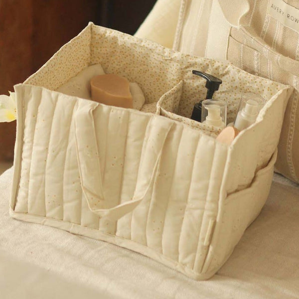 Quilted Nappy Baby Organiser Caddy (Wild Chamomile)