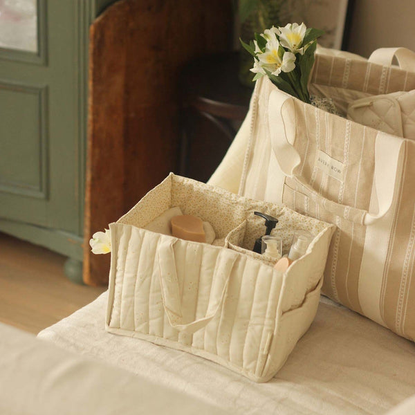 Quilted Nappy Caddy Organiser (Wild Chamomile)