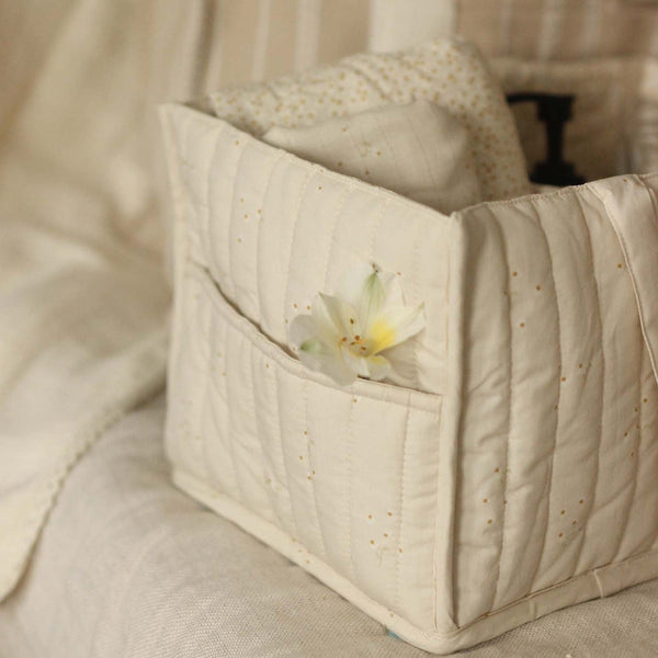 Quilted Nappy Caddy Organiser (Wild Chamomile)