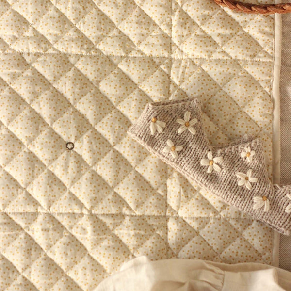Cotton Travel Baby Changing Mat (Wild Chamomile)