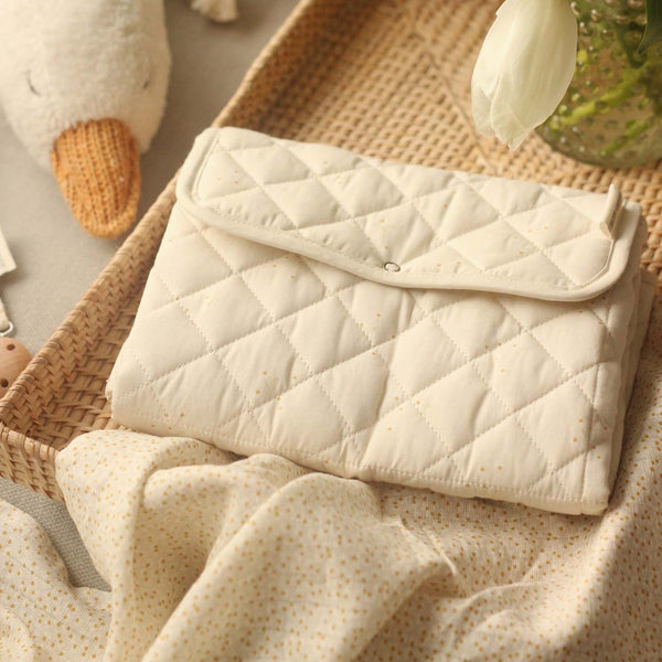 Cotton Travel Baby Changing Mat (Wild Chamomile)