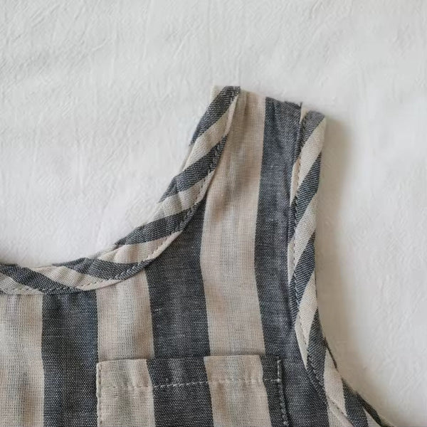 Eneko Stripe Shorts Vest Set