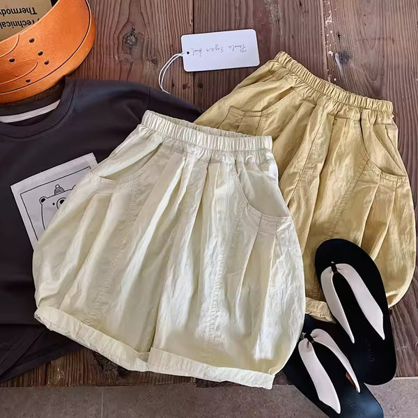 Beni Butter Wide Yellow Shorts
