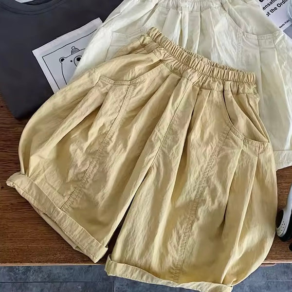 Beni Butter Wide Yellow Shorts