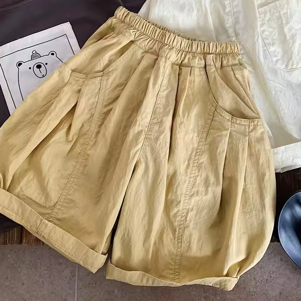 Beni Butter Wide Yellow Shorts