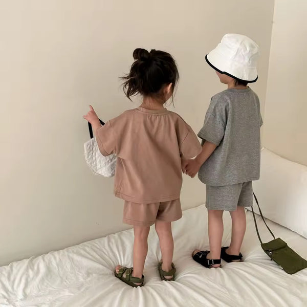 Mira Eyes Shorts and Tee Set (Clay)