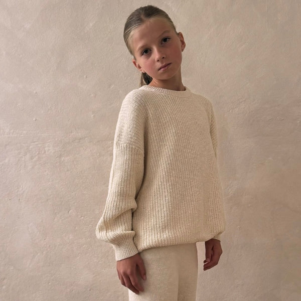 Oatmeal Teddy Oversized Cotton Jumper