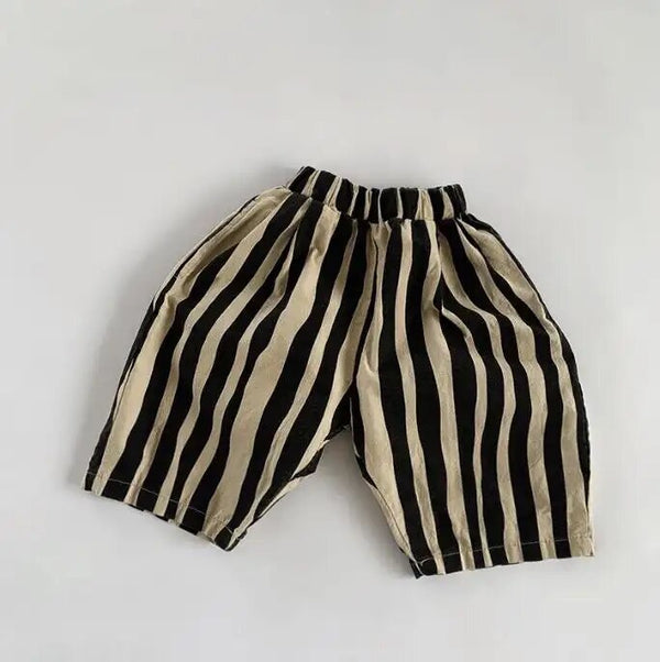 Paint Oversized Stripe Trousers (Black)