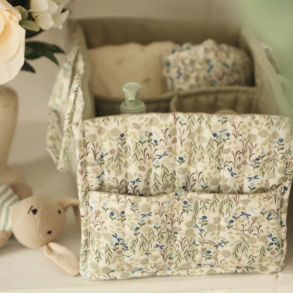Quilted Nappy Caddy Organiser (Riverbank)