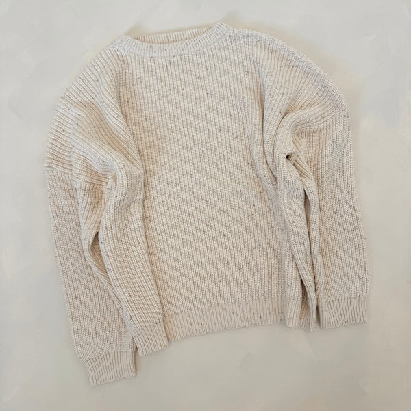 MAMA Aspen Chunky Knit Oversized Jumper (Cocoa Flecked)