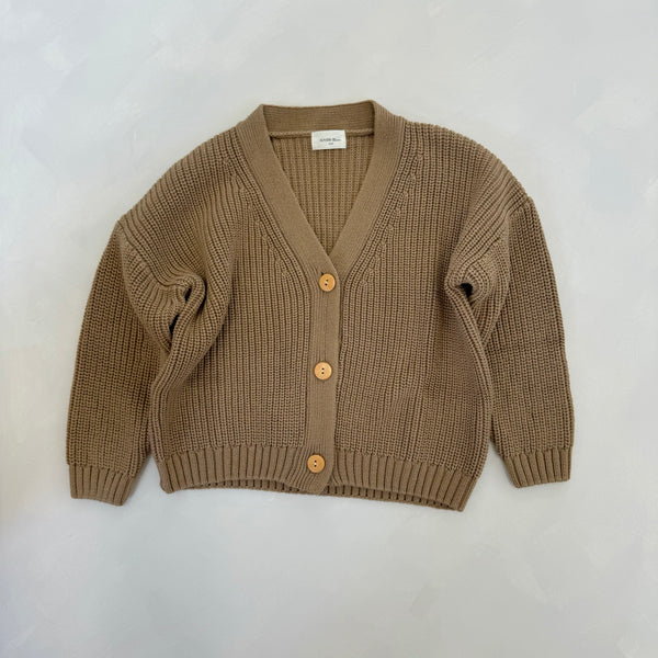 Avery Chunky Knit Oversize Cardigan (Latte)