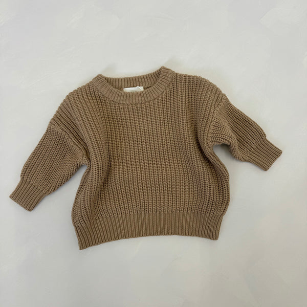 Aspen Chunky Knit Oversized Jumper (Latte)