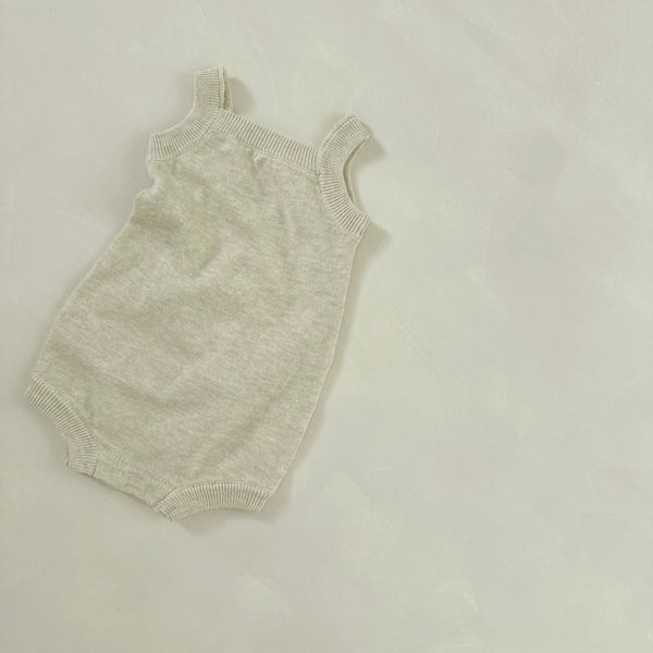 Ari Cotton Baby Romper (Wheat)