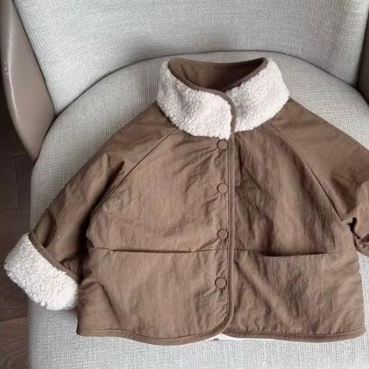 Dima Double Sided Reversible Teddy Coat (Mocha)