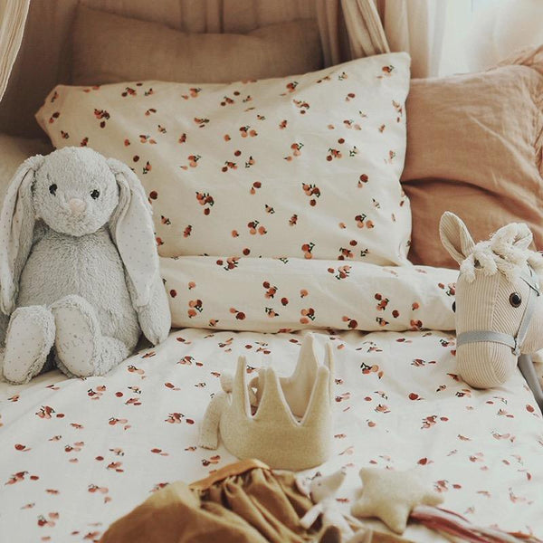 Single Organic Cotton Bedding Set (Peaches)