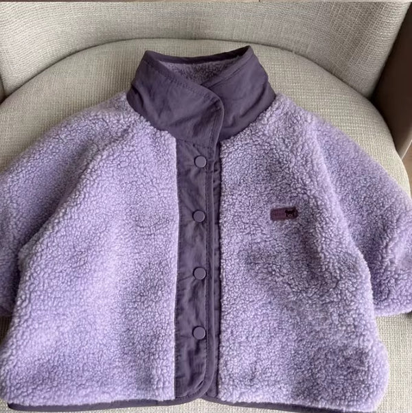 Dima Double Sided Reversible Teddy Coat (Lilac)