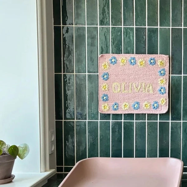 The Meadow Hand Embroidered Personalised Wall Art