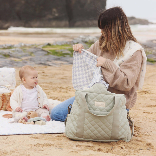 Baby Changing Bag with Pram Clips (Sage)