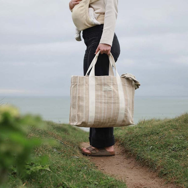 Woven Stripe Bag (Natural)