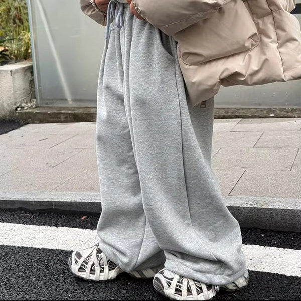 Artie Marl Pleat Wide Leg Cotton Track Pants