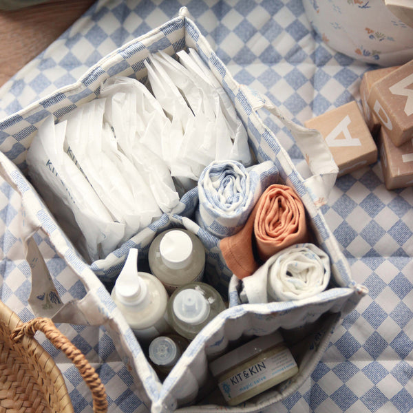 Quilted Nappy Caddy Organiser (Coastline)