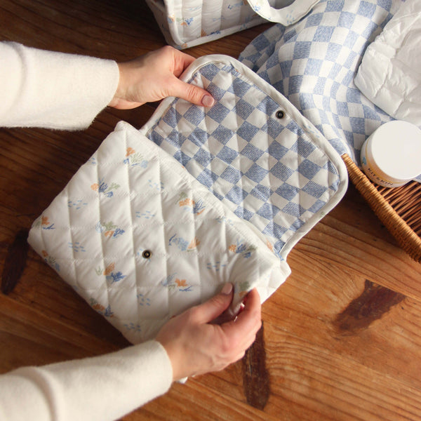 Cotton Travel Baby Changing Mat (Coastline)