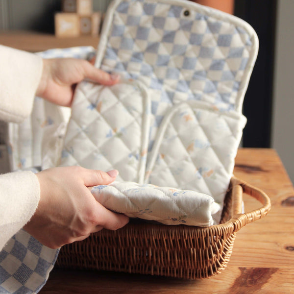 Cotton Travel Baby Changing Mat (Coastline)