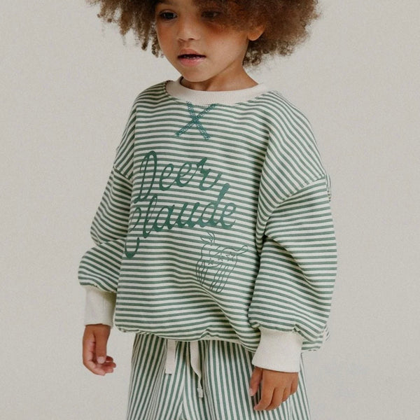 Carner Pine Deer Claude Striped Cotton Sweatshirt