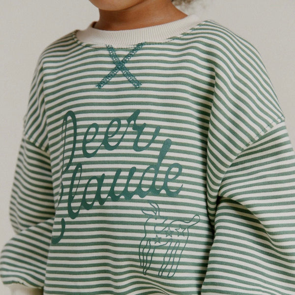 Carner Pine Deer Claude Striped Cotton Sweatshirt