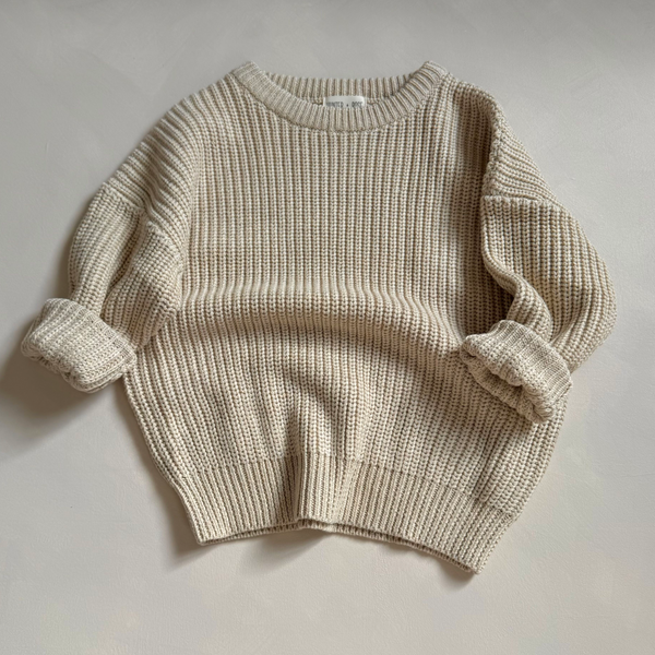 Aspen Chunky Knit Oversized Jumper (Wheat)