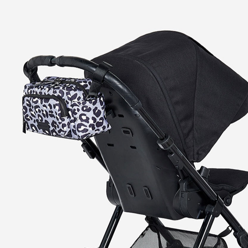 Inka Cross Body Baby Bag Buggy Organiser Mono Leopard Print