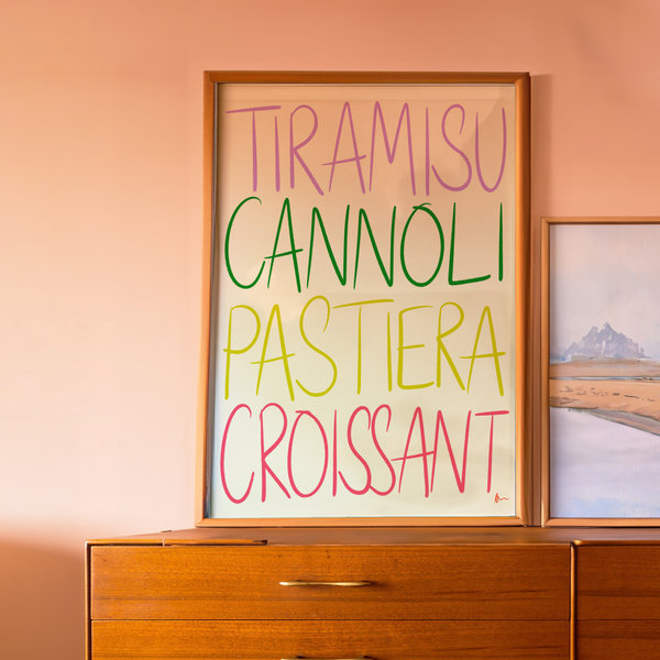 Dessert Lovers Colourful Art Print