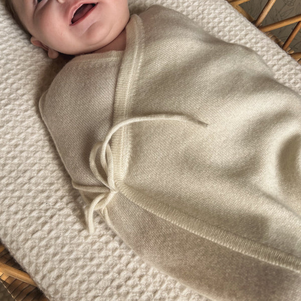 Maxim Premium Cashmere Baby Swaddle (Ivory)