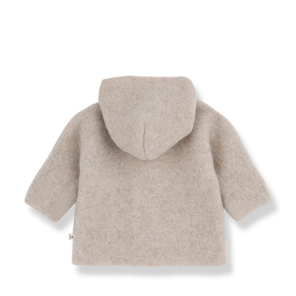 Jannick Wool Blend Hooded Jacket (Beige)