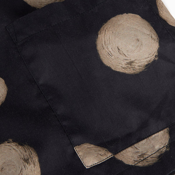Jinbei Polk Dot Kimono Shirt and Shorts Set (Polka Black)