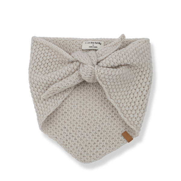 Julia Merino Wool Kerchief Baby Bib (Oatmeal)