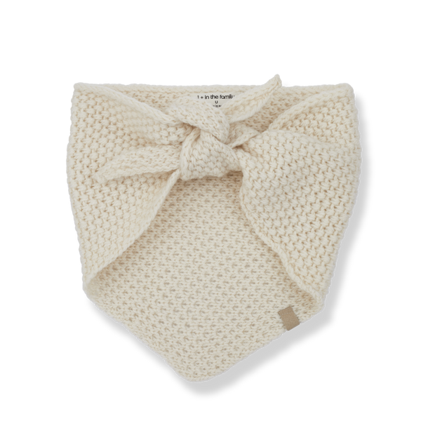 Julia Merino Wool Kerchief Baby Bib (Ecru)