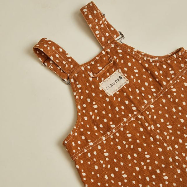 Blythe Fawn Print Cotton Dungarees