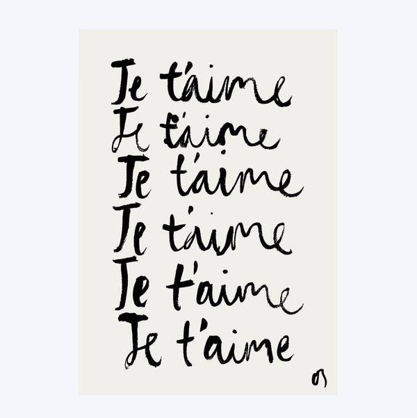 Je T'aime Art Print