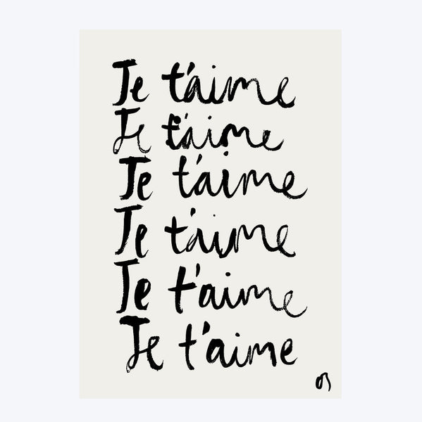 Je T'aime Art Print