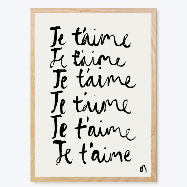 Je T'aime Art Print