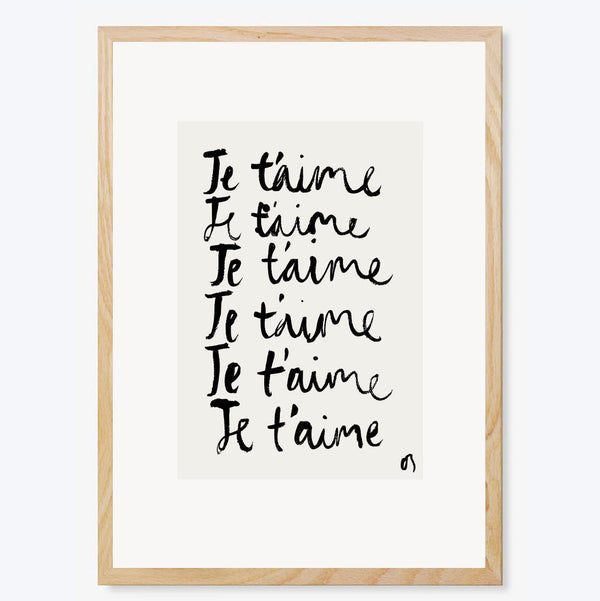 Je T'aime Art Print