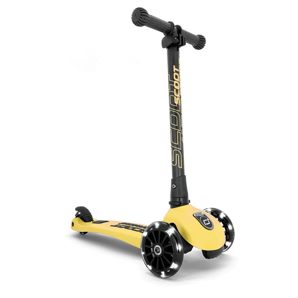 Highway Kick 3 Fold Away Scooter with LED Wheels (Lemon)