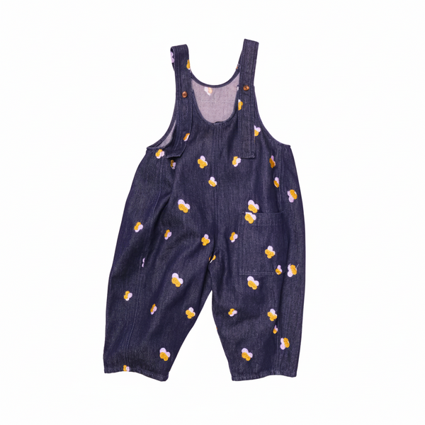 Kai Oversized Embroidered Denim Cotton Dungarees