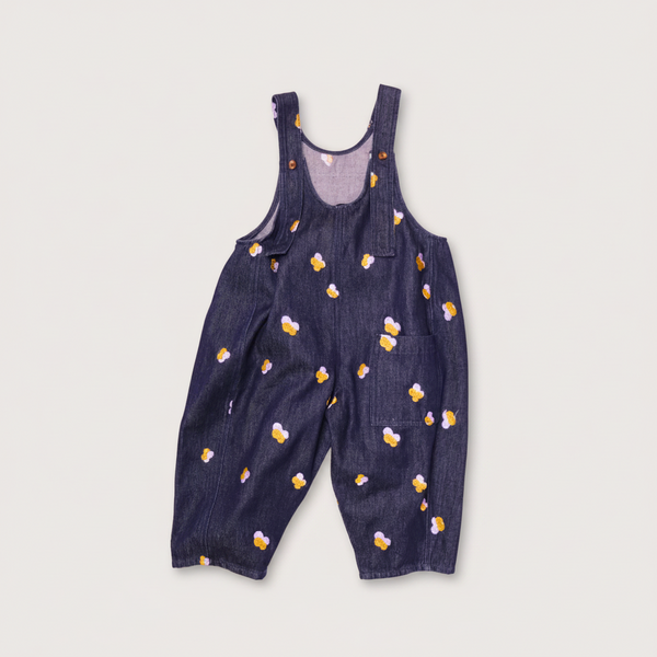 Kai Oversized Embroidered Denim Cotton Dungarees