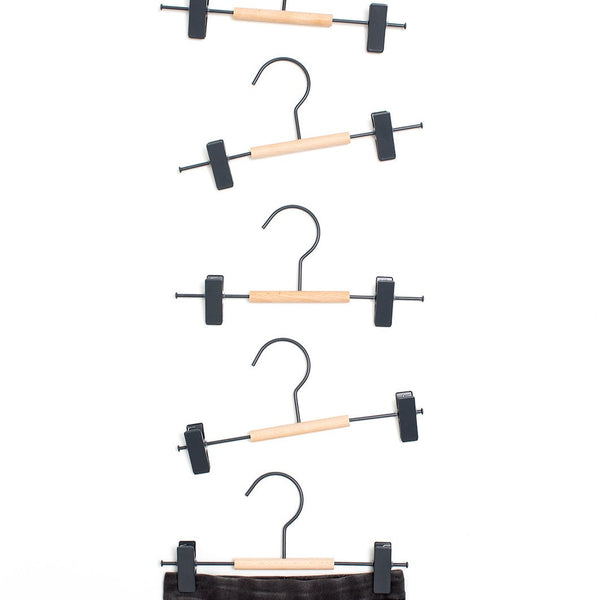 Kids Coated Wire Clip Hangers Set of 5 (Slate)
