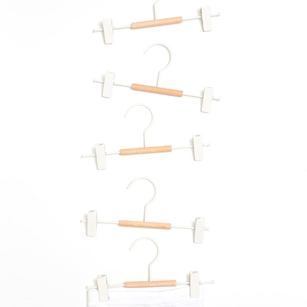 Kids Coated Wire Clip Hangers Set of 5 (Chalk)