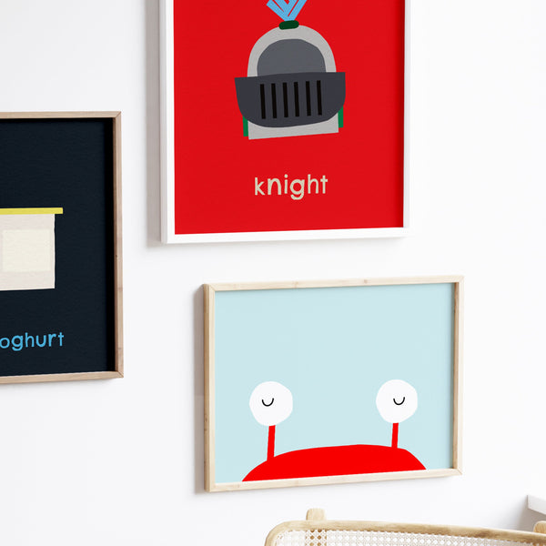 K for Knight- Alphabet Art Print