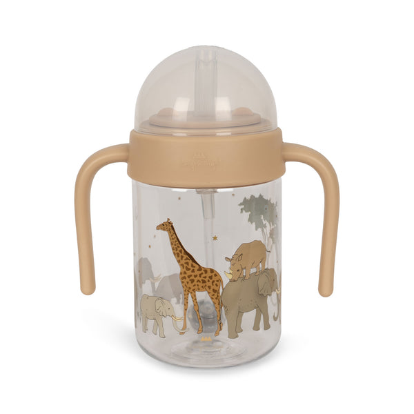 Safari Print Baby Bottle with Handle
